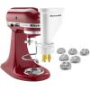 imageKitchenAid KSMPEXTA Gourmet Pasta Press Attachment with 6 Interchangeable Pasta Plates WhitePasta Press