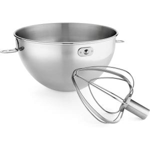 imageKitchenAid 3Qt Stainless Steel Bowl ampamp CombiWhip  Fits BowlLift models KV25G and KP26M1X