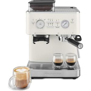 imageKitchenAid Semi Automatic Espresso Machine with Burr Grinder KES6551 Porcelain White