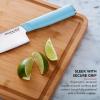 imageKitchenAid Classic Chef CustomFit Cover Sharp Kitchen Knife HighCarbon Japanese Stainless Steel Blade 8 Inch GrayBlue