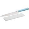 imageKitchenAid Classic Chef CustomFit Cover Sharp Kitchen Knife HighCarbon Japanese Stainless Steel Blade 8 Inch GrayBlue