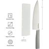 imageKitchenAid Classic Chef CustomFit Cover Sharp Kitchen Knife HighCarbon Japanese Stainless Steel Blade 8 Inch GrayGray
