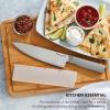 imageKitchenAid Classic Chef CustomFit Cover Sharp Kitchen Knife HighCarbon Japanese Stainless Steel Blade 8 Inch GrayGray