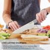 imageKitchenAid Classic Chef CustomFit Cover Sharp Kitchen Knife HighCarbon Japanese Stainless Steel Blade 8 Inch GrayGray