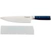 imageKitchenAid Gourmet Forged Chef Knife with CustomFit Blade Cover Sharp Kitchen Knife HighCarbon Japanese Stainless Steel Blade 8 inch Ink BlueInk Blue