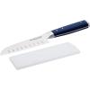 imageKitchenAid Gourmet Forged Chef Knife with CustomFit Blade Cover Sharp Kitchen Knife HighCarbon Japanese Stainless Steel Blade 8 inch Ink BlueInk Blue