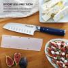 imageKitchenAid Gourmet Forged Chef Knife with CustomFit Blade Cover Sharp Kitchen Knife HighCarbon Japanese Stainless Steel Blade 8 inch Ink BlueInk Blue