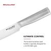 imageKitchenAid Gourmet Forged Stainless Steel Slicer Knife with CustomFit Blade Cover 8inch Sharp Kitchen Knife HighCarbon Japanese Stainless Steel Blade Brushed Stainless Steel Handle
