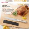 imageKitchenAid Gourmet Forged Stainless Steel Slicer Knife with CustomFit Blade Cover 8inch Sharp Kitchen Knife HighCarbon Japanese Stainless Steel Blade Brushed Stainless Steel Handle