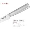 imageKitchenAid Gourmet Forged Steak Knife Set HighCarbon Japanese Stainless Steel 4 Piece Brushed35Inch Serrated Paring Knife