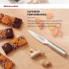 imageKitchenAid Gourmet Forged Steak Knife Set HighCarbon Japanese Stainless Steel 4 Piece Brushed35Inch Serrated Paring Knife