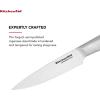 imageKitchenAid Gourmet Forged Steak Knife Set HighCarbon Japanese Stainless Steel 4 Piece Brushed55Inch Serrated Utility Knife