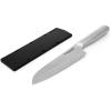 imageKitchenAid Gourmet Forged Steak Knife Set HighCarbon Japanese Stainless Steel 4 Piece Brushed7Inch Santoku Knife