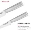 imageKitchenAid Gourmet Forged Steak Knife Set HighCarbon Japanese Stainless Steel 4 Piece BrushedUtility and Paring Knife Set Set