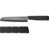 imageKitchenAid Classic Ceramic Serrated Bread Knife with CustomFit Blade Cover Sharp Kitchen Knife DishwasherSafe 8Inch BlackBlack