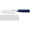 imageKitchenAid Gourmet Forged Chef Knife with CustomFit Blade Cover Sharp Kitchen Knife HighCarbon Japanese Stainless Steel Blade 8 inch Ink BlueInk Blue