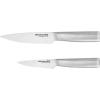 imageKitchenAid Gourmet Forged Steak Knife Set HighCarbon Japanese Stainless Steel 4 Piece BrushedUtility and Paring Knife Set Set