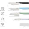 imageKitchenAid Chef Set with CustomFit Covers Sharp Kitchen Knife HighCarbon Japanese Stainless Steel Blade 4 Piece MulticolorMulticolor