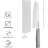 imageKitchenAid Classic Santoku CustomFit Cover Sharp Kitchen Knife HighCarbon Japanese Stainless Steel Blade 7 Inch GrayGray