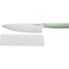 imageKitchenAid Classic Santoku Knife with CustomFit Blade Cover Sharp Kitchen Knife HighCarbon Japanese Stainless Steel 7 inch PistachioPistachio