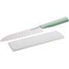imageKitchenAid Classic Santoku Knife with CustomFit Blade Cover Sharp Kitchen Knife HighCarbon Japanese Stainless Steel 7 inch PistachioPistachio