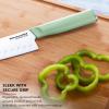 imageKitchenAid Classic Santoku Knife with CustomFit Blade Cover Sharp Kitchen Knife HighCarbon Japanese Stainless Steel 7 inch PistachioPistachio