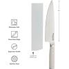 imageKitchenAid Gourmet Forged Chef Knife with CustomFit Blade Cover Sharp Kitchen Knife HighCarbon Japanese Stainless Steel Blade 8 inch MilkshakeMilkshake