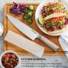 imageKitchenAid Gourmet Forged Chef Knife with CustomFit Blade Cover Sharp Kitchen Knife HighCarbon Japanese Stainless Steel Blade 8 inch MilkshakeMilkshake