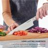 imageKitchenAid Gourmet Forged Chef Knife with CustomFit Blade Cover Sharp Kitchen Knife HighCarbon Japanese Stainless Steel Blade 8 inch MilkshakeMilkshake