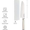 imageKitchenAid Gourmet Forged Chef Knife with CustomFit Blade Cover Sharp Kitchen Knife HighCarbon Japanese Stainless Steel Blade 8 inch MilkshakeMilkshake