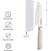 imageKitchenAid Gourmet Forged Santoku Knife with CustomFit Blade Cover Sharp Kitchen Knife HighCarbon Japanese Stainless Steel Blade 5 inch Milkshake