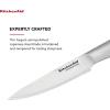 imageKitchenAid Gourmet Forged Stainless Steel FineEdge Utility Knife with CustomFit Blade Cover 45inch Sharp Kitchen Knife HighCarbon Japanese Stainless Steel Blade Brushed Stainless Steel Handle