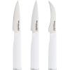 imageKitchenAid Paring Knife Set High Carbon Stainless Steel Kitchen Knife Set RazorSharp Blades 3 Piece WhiteWhite