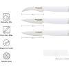 imageKitchenAid Paring Knife Set High Carbon Stainless Steel Kitchen Knife Set RazorSharp Blades 3 Piece WhiteWhite