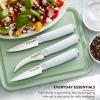imageKitchenAid Paring Knife Set High Carbon Stainless Steel Kitchen Knife Set RazorSharp Blades 3 Piece WhiteWhite