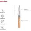 imageKitchenAid Premium 55Inch Forged Serrated Utility Knife  AUS10 Damascus Steel Blade Triple Rivet Pakkawood Handle Sharp Kitchen Knife NaturalNatural