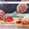 imageKitchenAid Premium 55Inch Forged Serrated Utility Knife  AUS10 Damascus Steel Blade Triple Rivet Pakkawood Handle Sharp Kitchen Knife NaturalNatural