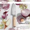 imageKitchenAid Premium 55Inch Forged Serrated Utility Knife  AUS10 Damascus Steel Blade Triple Rivet Pakkawood Handle Sharp Kitchen Knife NaturalNatural