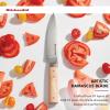 imageKitchenAid Premium 55Inch Forged Serrated Utility Knife  AUS10 Damascus Steel Blade Triple Rivet Pakkawood Handle Sharp Kitchen Knife NaturalNatural