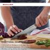 imageKitchenAid Premium 55Inch Forged Serrated Utility Knife  AUS10 Damascus Steel Blade Triple Rivet Pakkawood Handle Sharp Kitchen Knife NaturalNatural