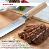 imageKitchenAid Premium 55Inch Forged Serrated Utility Knife  AUS10 Damascus Steel Blade Triple Rivet Pakkawood Handle Sharp Kitchen Knife NaturalNatural