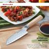 imageKitchenAid Premium 55Inch Forged Serrated Utility Knife  AUS10 Damascus Steel Blade Triple Rivet Pakkawood Handle Sharp Kitchen Knife NaturalNatural