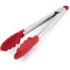 imageKitchenAid Silicone Tipped Stainless Steel Tongs 12 Inch BlackRed