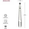 imageKitchenAid Silicone Tipped Stainless Steel Tongs 12 Inch BlackStainless Steel