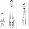 imageKitchenAid Silicone Tipped Stainless Steel Tongs 12 Inch BlackStainless Steel