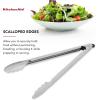 imageKitchenAid Silicone Tipped Stainless Steel Tongs 12 Inch BlackStainless Steel
