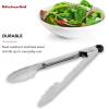 imageKitchenAid Silicone Tipped Stainless Steel Tongs 12 Inch BlackStainless Steel