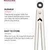 imageKitchenAid Silicone Tipped Stainless Steel Tongs 12 Inch BlackStainless Steel