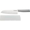 imageKitchenAid Classic Santoku CustomFit Cover Sharp Kitchen Knife HighCarbon Japanese Stainless Steel Blade 7 Inch GrayGray