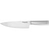 imageKitchenAid Gourmet Forged Stainless Steel Chef Knife with CustomFit Blade Cover Sharp Kitchen Knife HighCarbon Japanese Stainless Steel Blade 8 Inch Brushed Stainless Steel HandleBrushed Stainless Steel Handle